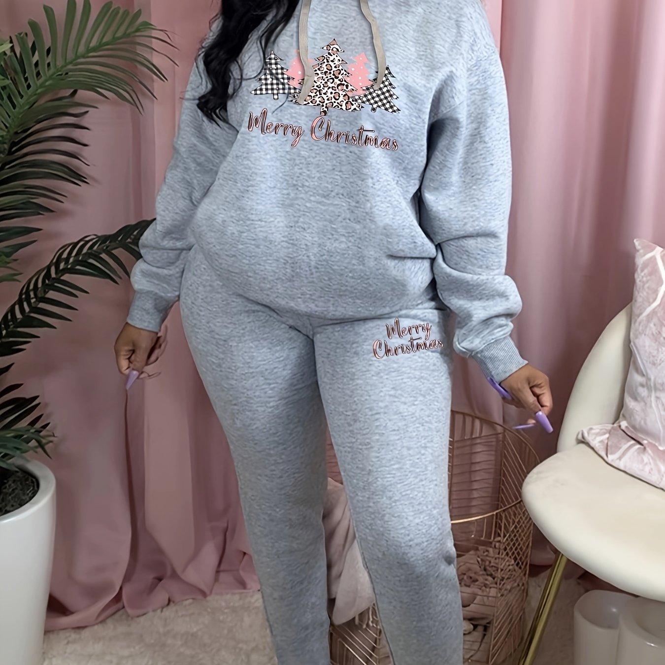  Christmas Tree Hoodie & Sweatpants Set