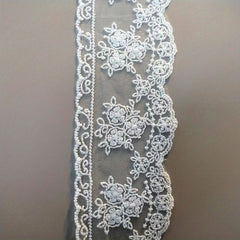 Delicate Crown Lace Trim Ribbon for Crafts Sewing - 2 Yards