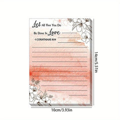 Flower Plant Sticky Notes 12 7 X 10 16 Cm Gradient Note Pads Floral Sticky Memo