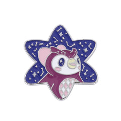 Purple Crane Cartoon Enamel Pin Brooch Sweater Accessory