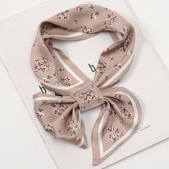 Polka Dots Print Skinny Silk Scarf Women's Neck Scarves