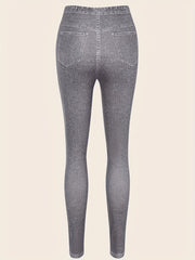  Denim Print Skinny Leggings