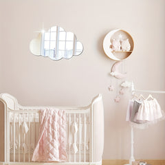 Cloud Plastic Mirror Wall Sticker for Kids Rooms