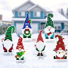 6pcs Christmas Yard Sign Decor Set - Outdoor Holiday Props
