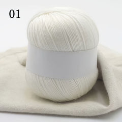 2pcs Hand Woven Cashmere Scarf Sweater Thread DIY Yarn 50g pc