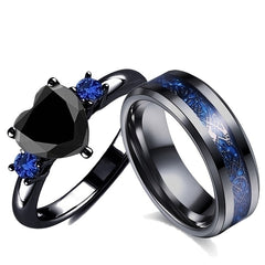 Heart shaped Zircon Couple Ring