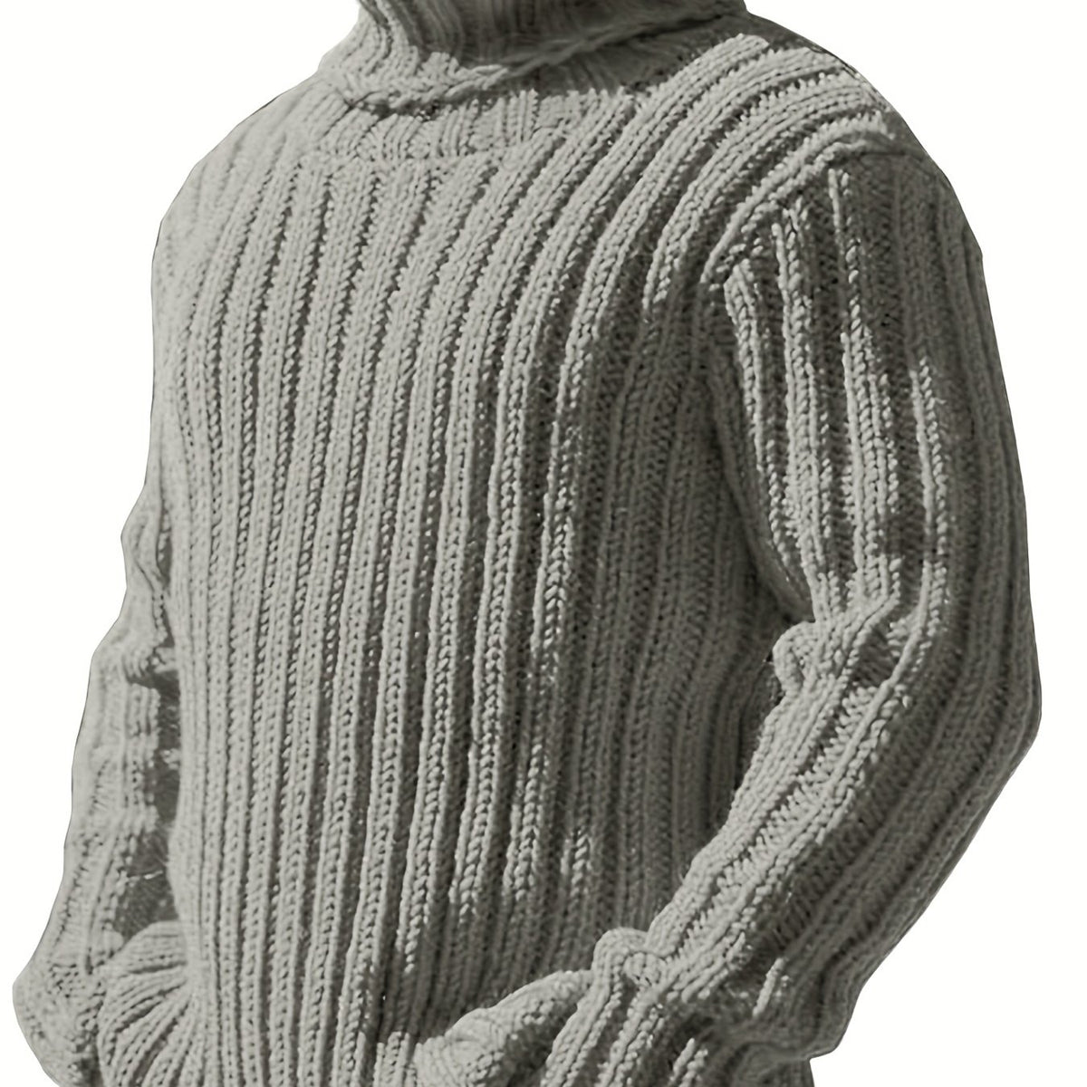 Men's Turtle Neck Cable Knit Sweater