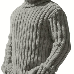 Men's Turtle Neck Cable Knit Sweater