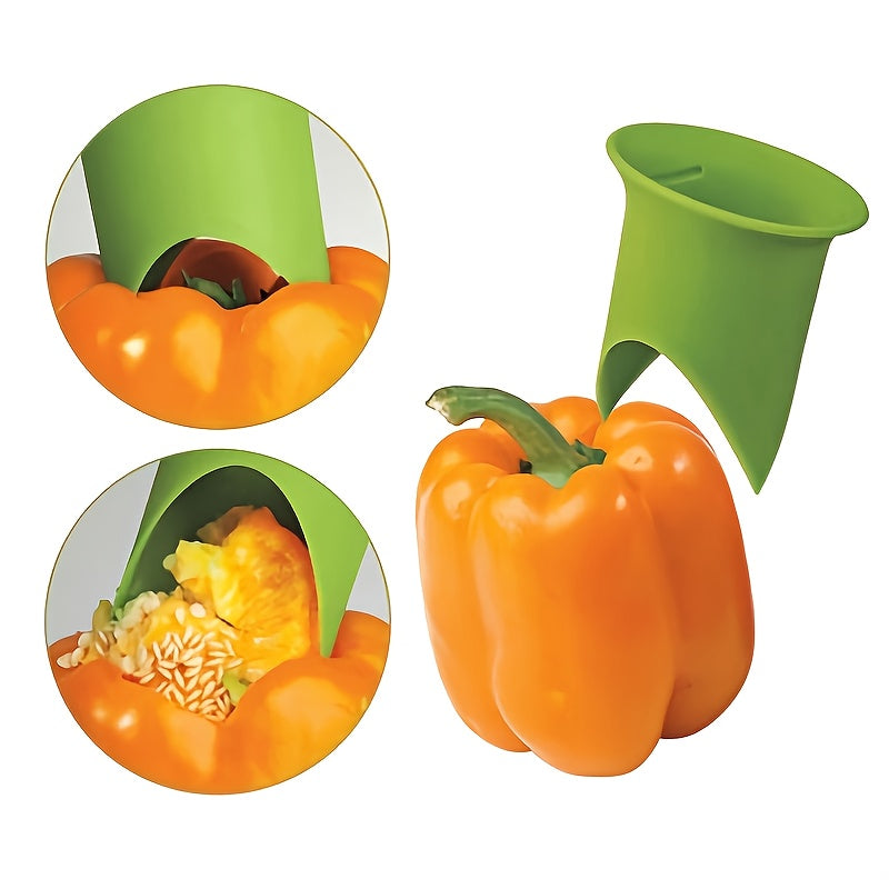 Green Pepper Tomato Corer Tool for Fruits and Vegetables
