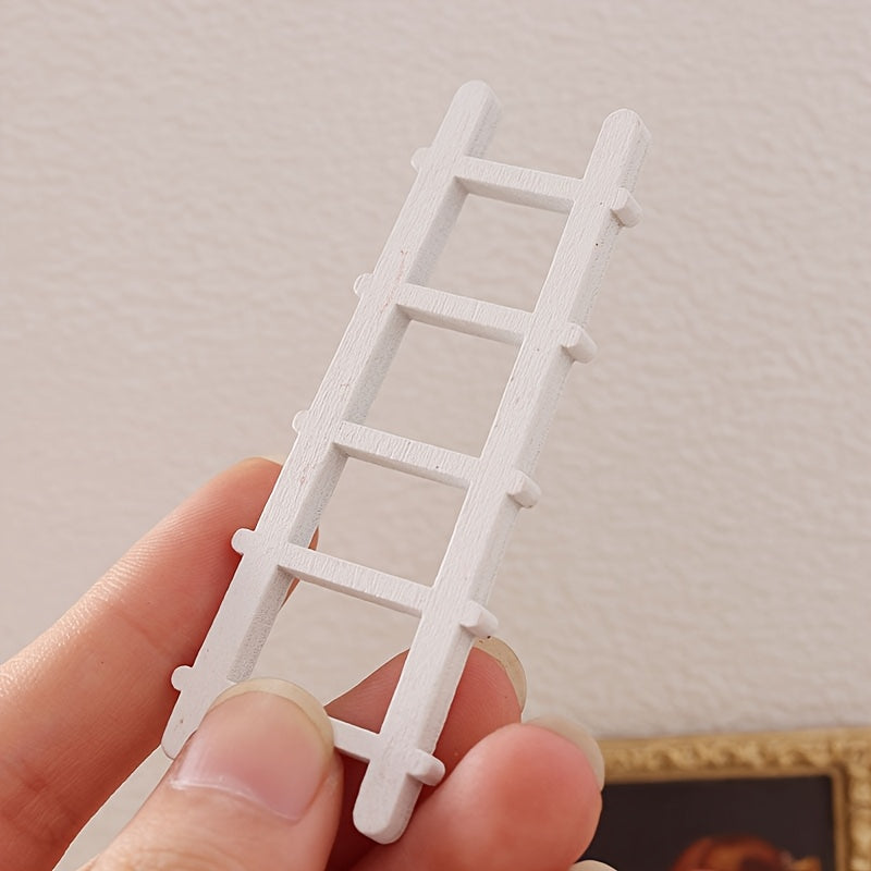 1pc Wooden Ladder Model Dollhouse 1:12 Scale OB11 BJD Collectibles