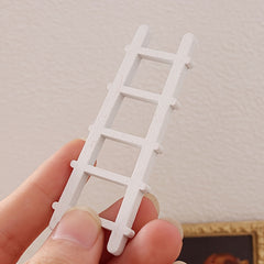 1pc Wooden Ladder Model Dollhouse 1:12 Scale OB11 BJD Collectibles