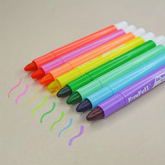 8pcs Neon Gel Highlighter Pens No Bleed No Smear