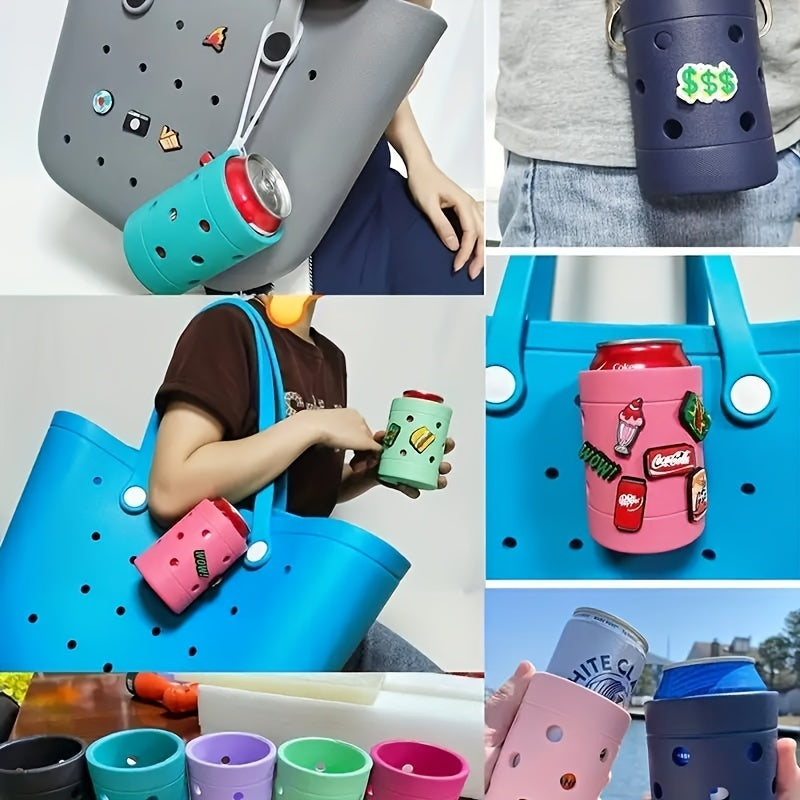 Cartoon Cup Drink Holder For Bogg Bag - Fun Beach Bag Accessory