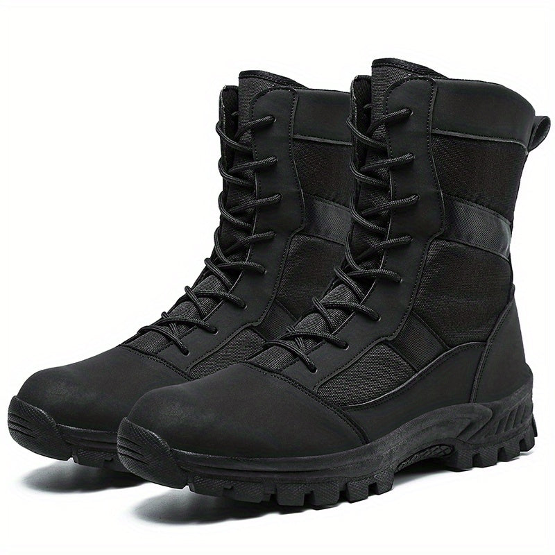Men's Combat High Boots Non Slip Lace Up Hiking Shoes