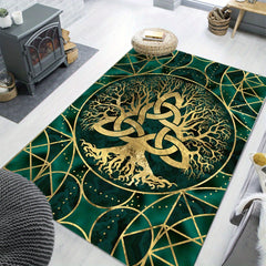 Viking Tree Pattern Area Rug Non-slip Carpet for Living Room Bedroom Decor