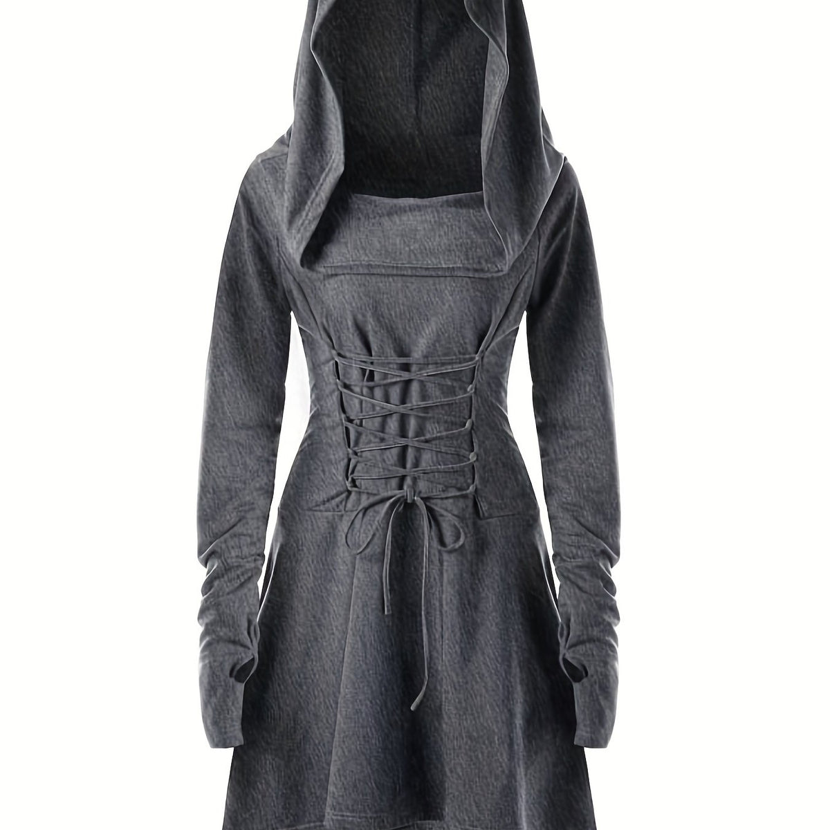 Gothic Witch Cosplay Dress Halloween Hooded Costume