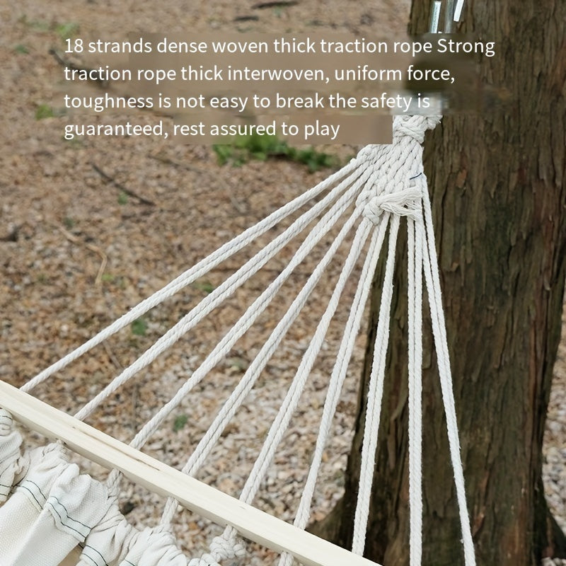 Thickened Canvas Anti rollover Portable Hammock for Outdoor Camping
