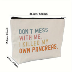 Canvas Insulin Supply Bag for Type 1 Travel & Makeup Art Gift