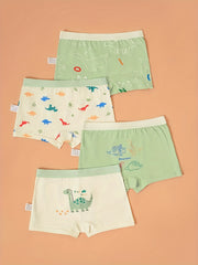 4pcs Boys Teen Cartoon Boxer Briefs Clothes