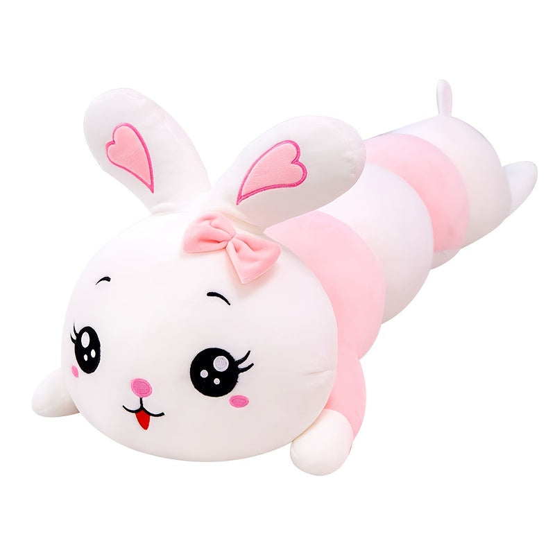 2pcs Long Plush Rabbit Pillow Stuffed Animals - Pastel Pink