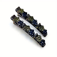 Colorful Rhinestone Braids Clip for Hair Bangs