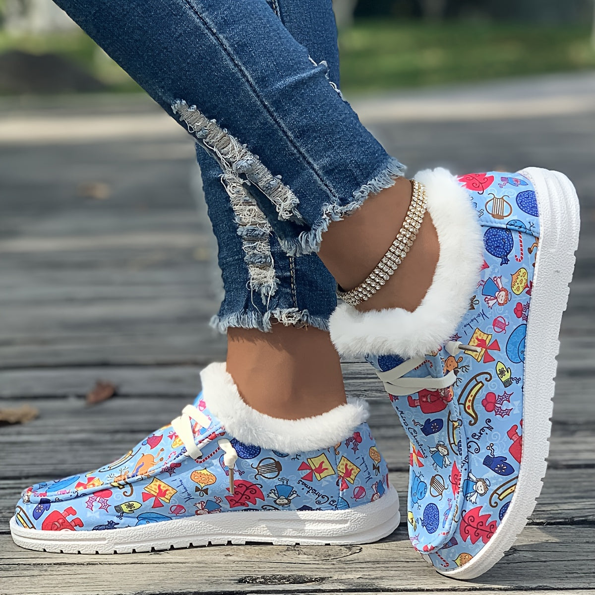 Women's Cartoon Snow Boots Non Slip Warm Winter Shoes