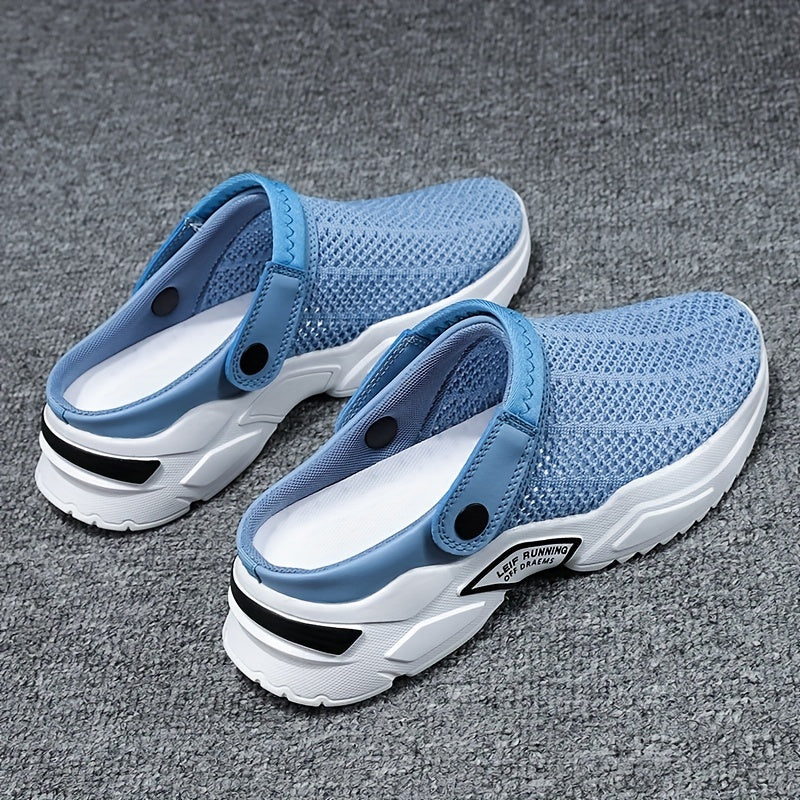 Men's Hollow Out Slip On Mules Breathable Summer Sandals