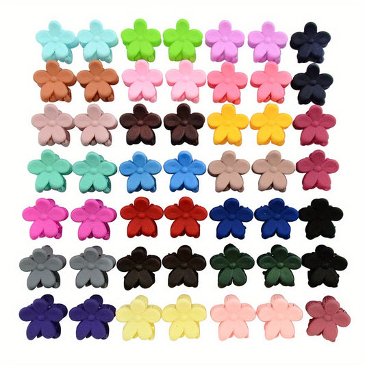 50pcs Cartoon Flower Hair Clips for Baby Girls