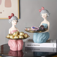 Creative Girl Bow Tray Home Decoration