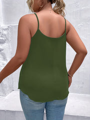  Backless Cami Top Women's Solid Round Neck Cami
