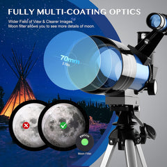 Astronomical Telescope 99x Zoom HD Imaging 70mm Lens
