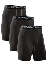 Men's Quick Drying Compression Sports Boxer Shorts - Breathable Stretch Shorts