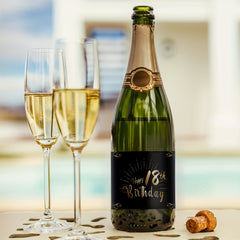 18th Birthday Bottle Labels for Champagne & Wine Bottles 15x10