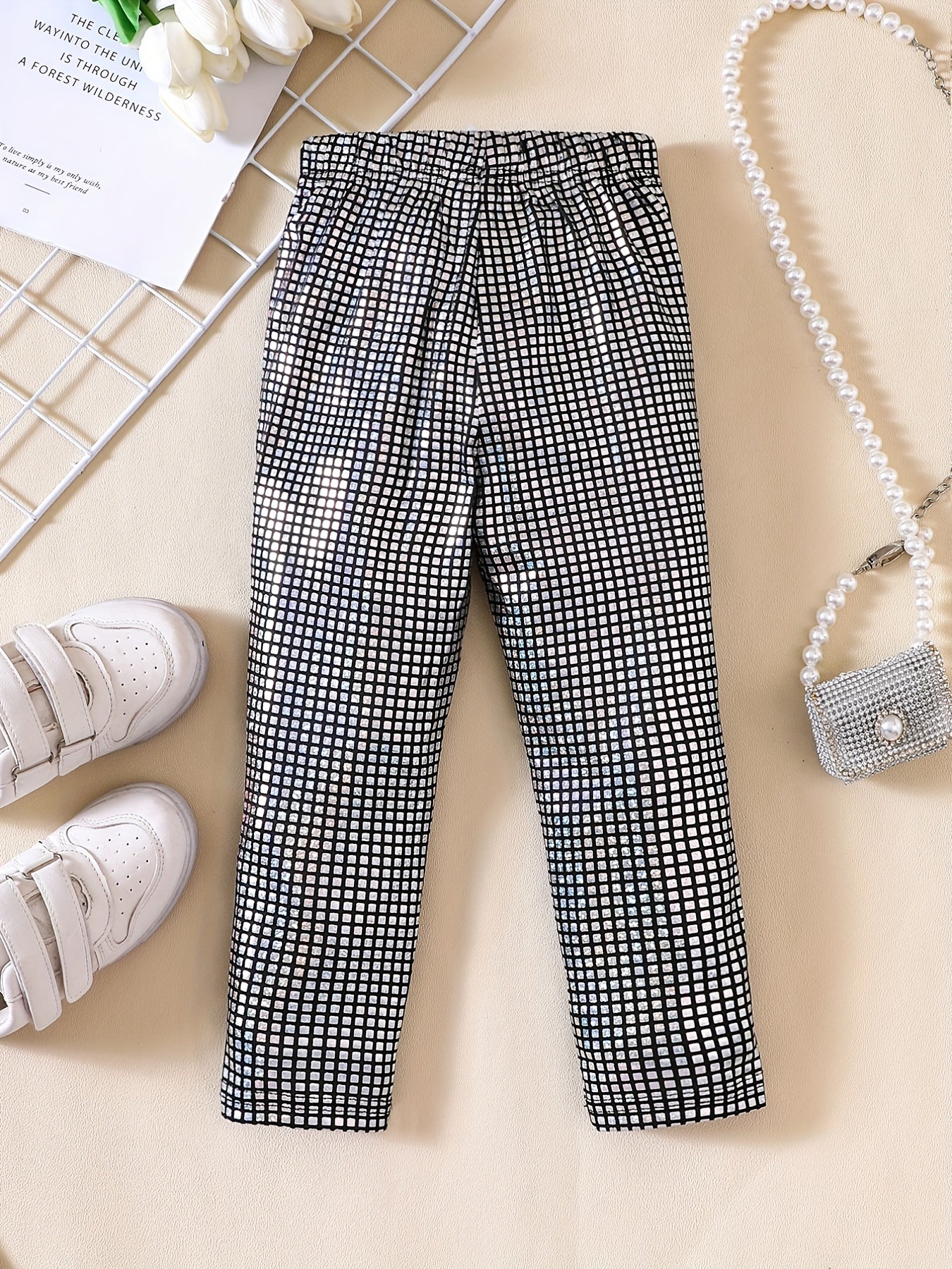 Girls' Graffiti Style Leggings for Spring Fall