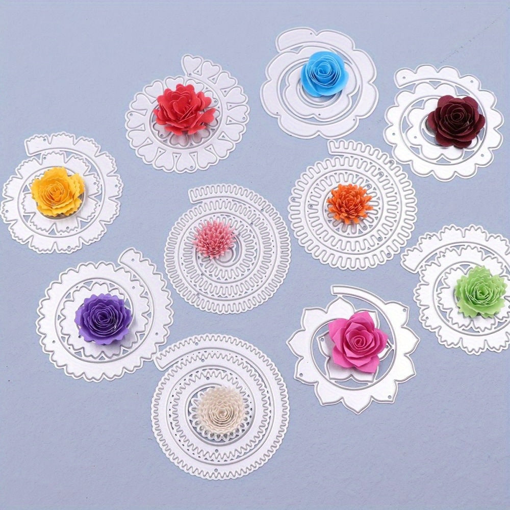 1pc Spiral Flower Metal Cutting Dies DIY Paper Crafts