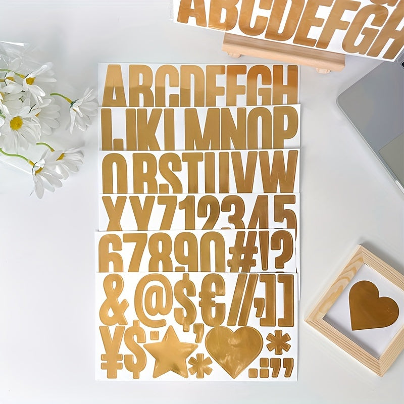 Large Golden Letter Stickers Self-Adhesive DIY Christmas