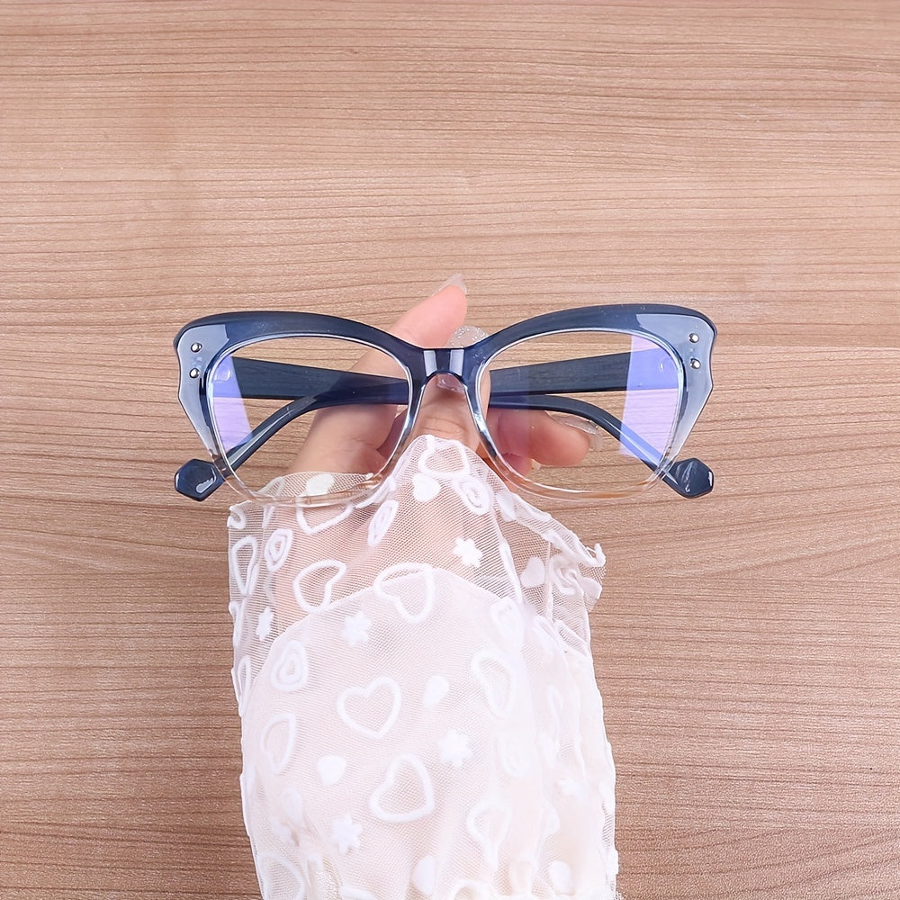 Butterfly Light Blocking Glasses Jelly Lens Anti Eye Strain For Women Men