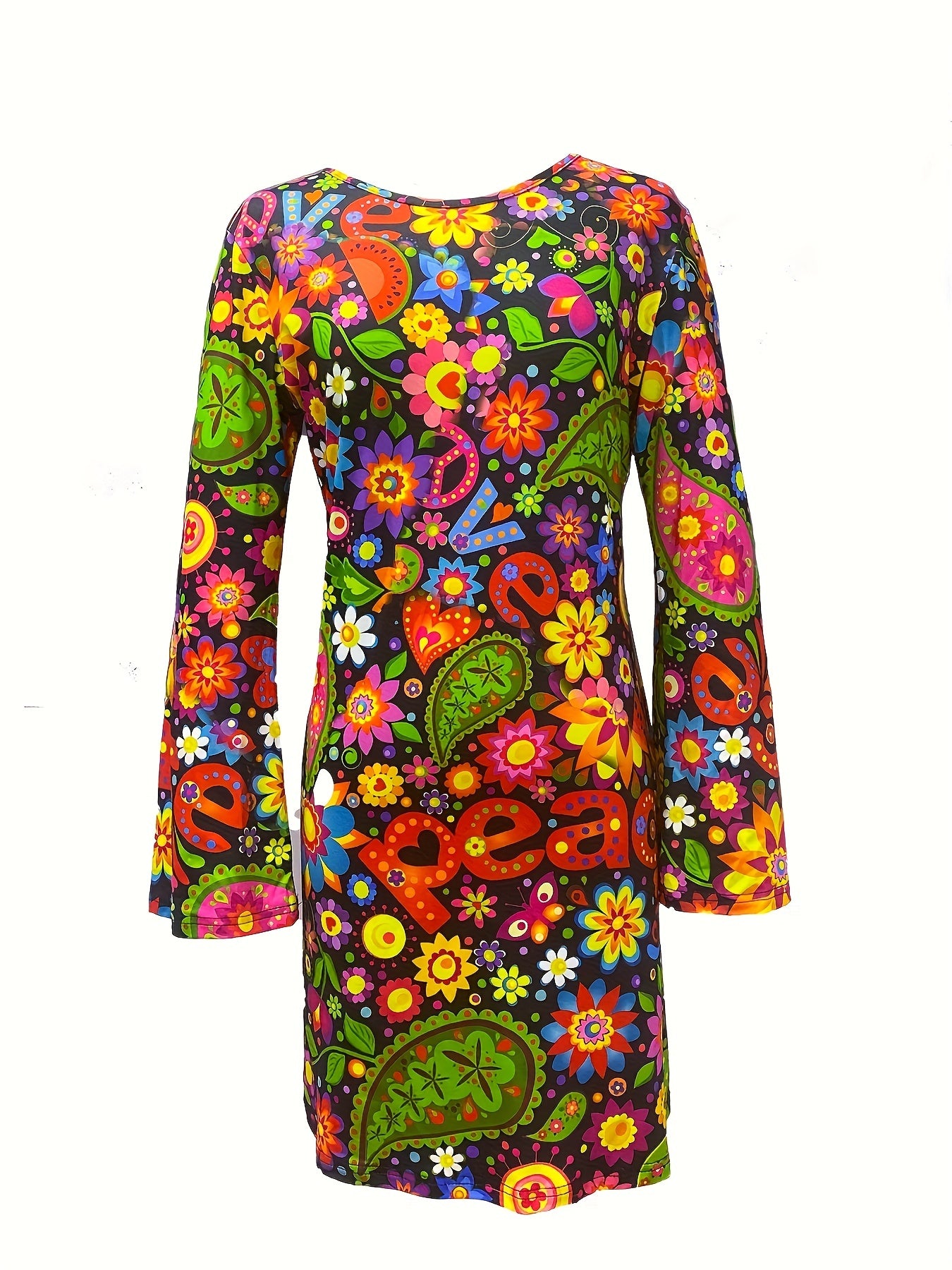  Boho Dress Women's Plus Paisley Floral Print Maxi Dress