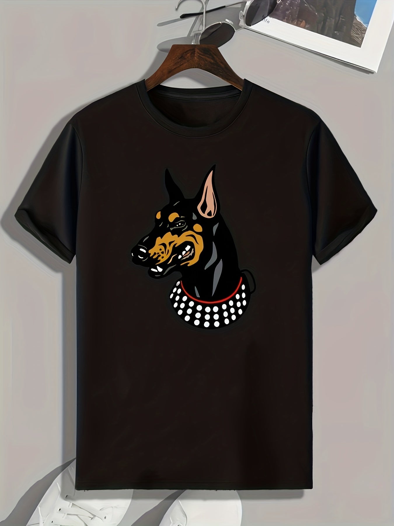 Dog Print Men's Graphic T shirt Casual Comfy Tees For Summer