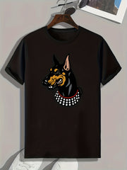 Dog Print Men's Graphic T shirt Casual Comfy Tees For Summer