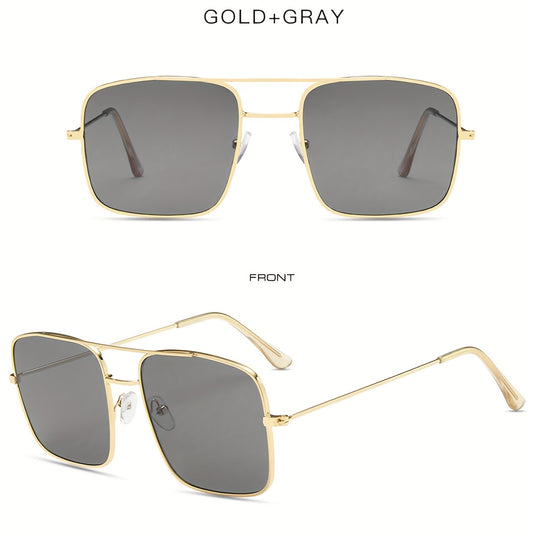 Metal Square Sunglasses UV400 Sun Shades Men Women