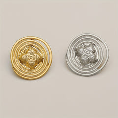 5pcs Retro Metal Button Light Coat Windbreaker Buckle, Decorative Buckle