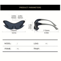 Y2K Photochromic One piece Sunglasses Wrap Around UV400 Sun Shades