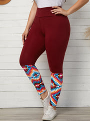  Geometric Print High Stretch Skinny Leggings