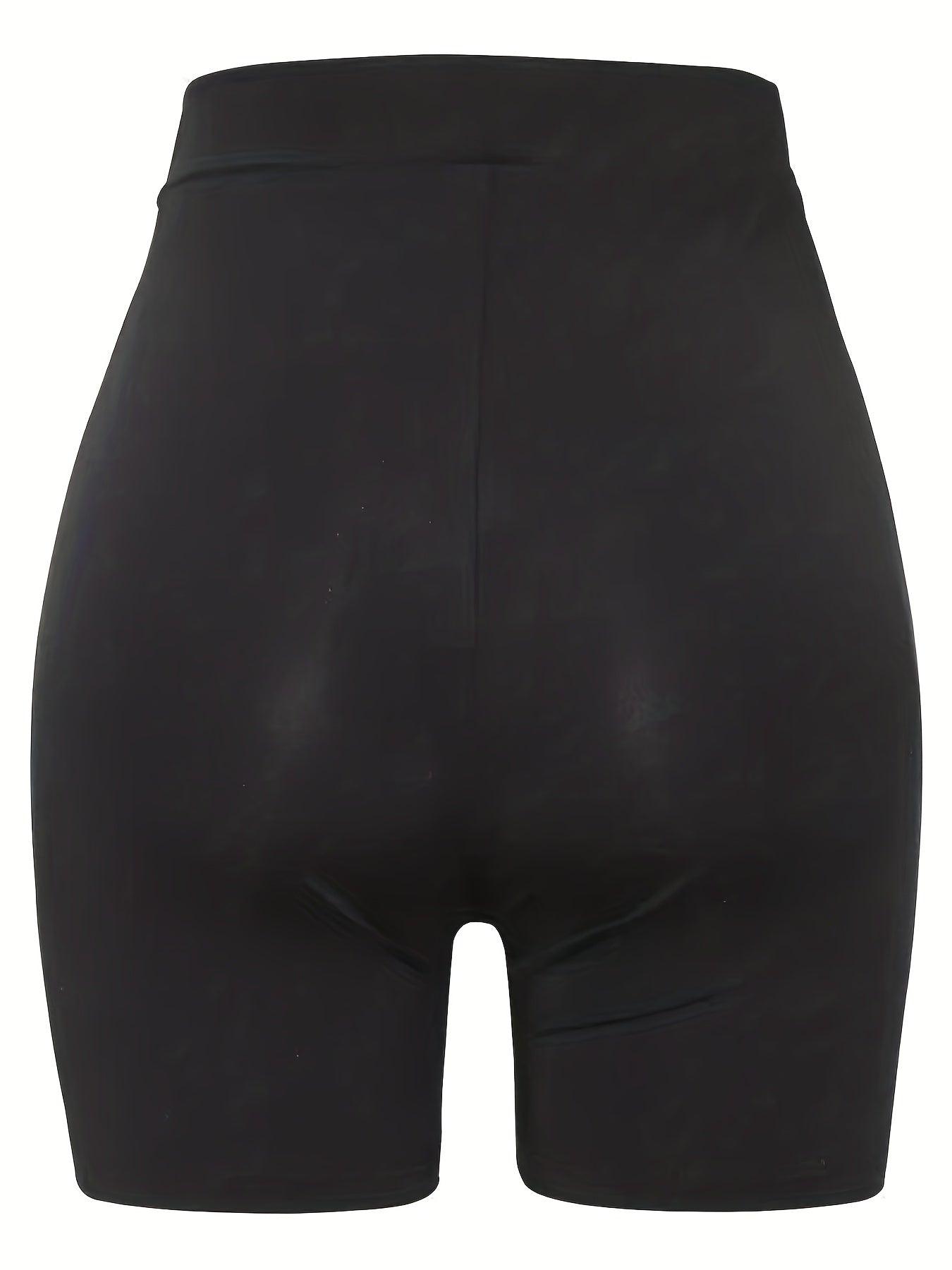 Women's Plus Letter Print High Rise Skinny Shorts