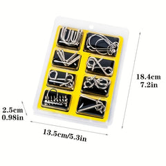 Golden Disassembly Rings Set for Adults & Elderly - Luban Lock Toy
