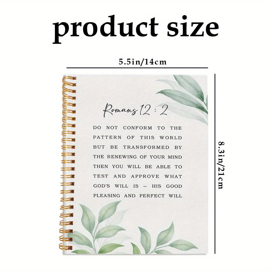 Leaf Bible Verse Journal Notebook 50 Pages Inspirational Writing Diary