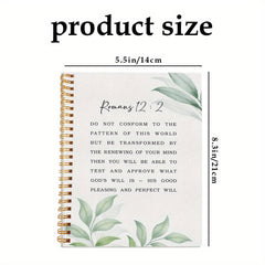 Leaf Bible Verse Journal Notebook 50 Pages Inspirational Writing Diary