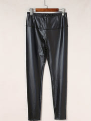 Faux Leather Skinny Leggings Sexy Women's Clothing