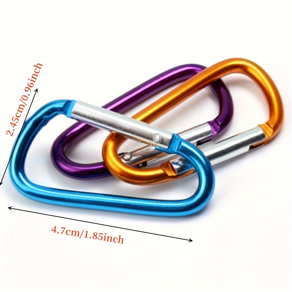 10pc Heavy Duty Metal Buckle Keychains for Camping Hiking Travel